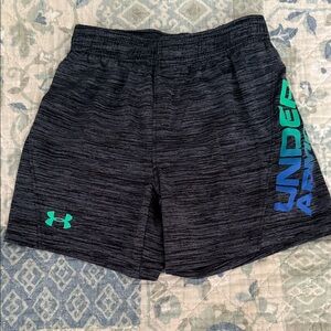 Under Armour Men's Charcoal Shorts with Teal Accents